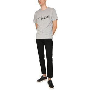 PS PAUL SMITH Zebra Print T-Shirt Men GREY T-Shirts